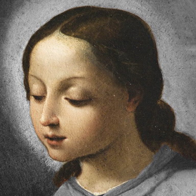 Particolare-capelli-Vergine-Maria-Annunciazione-Ludovico-Carracci-Bologna