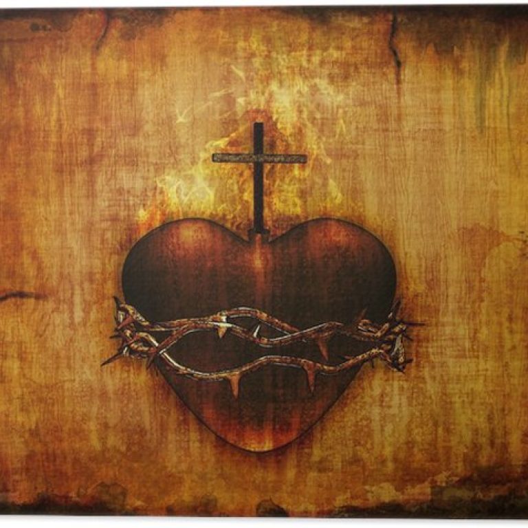 quadri-su-tela-sacro-cuore-su-pergamena